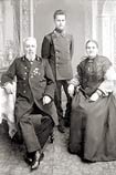 Лебедев Александр Александрович и его родители Александр Константинович и Мария Философовна Лебедевы
