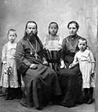 Протоиерей Лебедев Федор Павлович с семьей, 1914 год